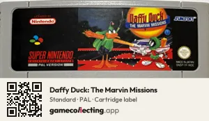 Daffy Duck: The Marvin Missions Super Nintendo Entertainment System, PAL cartridge label
