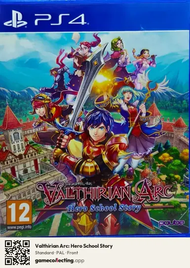 Valthirian Arc: Hero School Story PlayStation 4, PAL box front