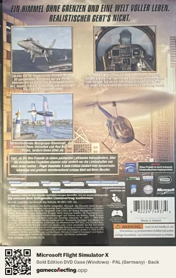 Microsoft Flight Simulator X Computer, Germany box back