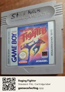 Raging Fighter Game Boy, PAL cartridge label