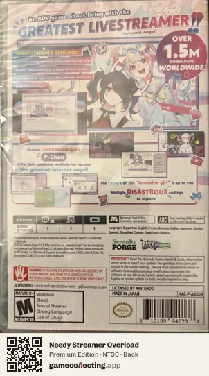 Needy Streamer Overload Nintendo Switch, NTSC box back