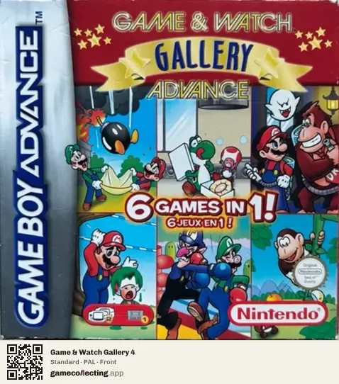 Game & Watch Gallery 4 Game Boy Advance, PAL box front
