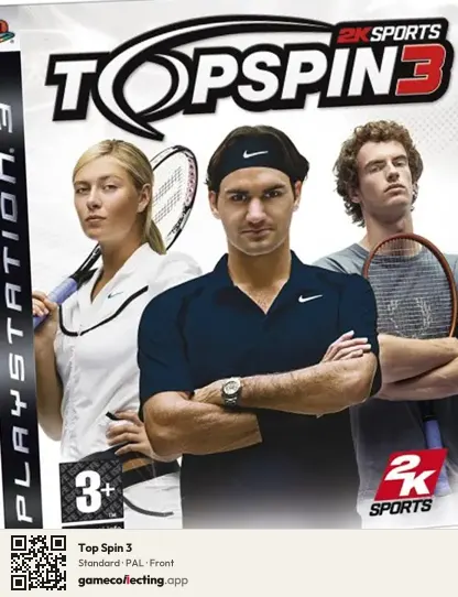 Top Spin 3 PlayStation 3, PAL box front