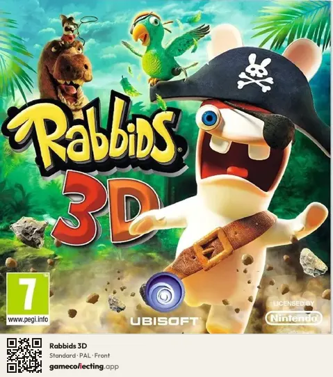 Rabbids 3D Nintendo 3DS, PAL box front