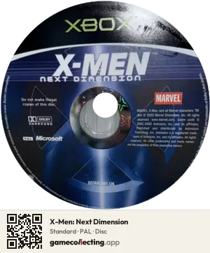 X-Men: Next Dimension Xbox, PAL disc