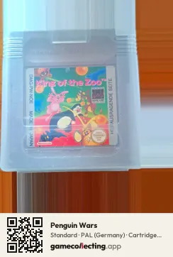 Penguin Wars Game Boy, PAL cartridge label