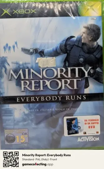 Minority Report: Everybody Runs Xbox, Italy box front