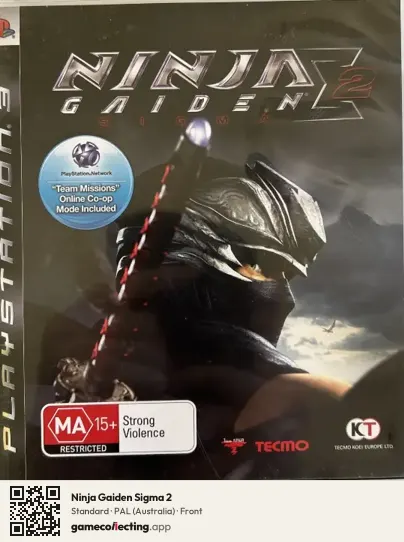 Ninja Gaiden Sigma 2 PlayStation 3, Australia box front