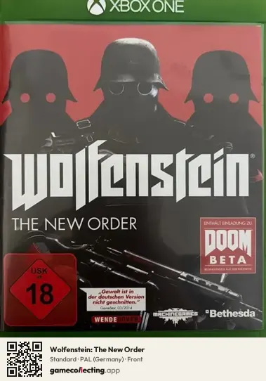 Wolfenstein: The New Order Xbox One, Germany box front