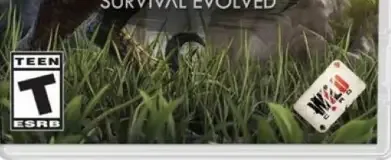 Ark: Survival Evolved, the ESRB box on its front