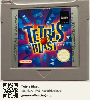 Tetris Blast Game Boy, PAL cartridge label