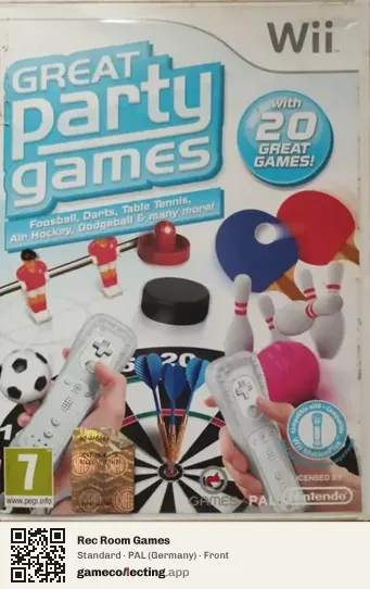 Rec Room Games Nintendo Wii, Germany box front