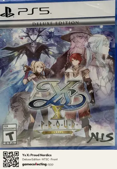 Ys X: Proud Nordics PlayStation 5, NTSC box front
