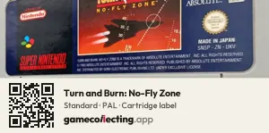 Turn and Burn: No-Fly Zone Super Nintendo Entertainment System, PAL cartridge label
