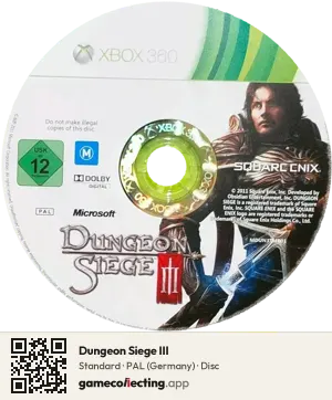 Dungeon Siege III Xbox 360, PAL disc