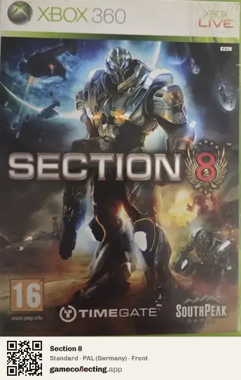 Section 8 Xbox 360, Germany box front
