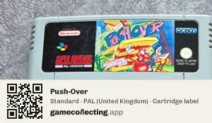 Push-Over Super Nintendo Entertainment System, PAL cartridge label