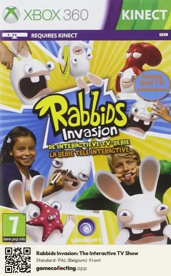 Rabbids Invasion: The Interactive TV Show Xbox 360, Belgium box front