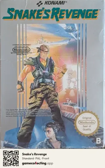 Snake's Revenge Nintendo Entertainment System, PAL box front
