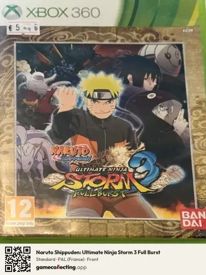 Naruto Shippuden: Ultimate Ninja Storm 3 Full Burst Xbox 360, France box front