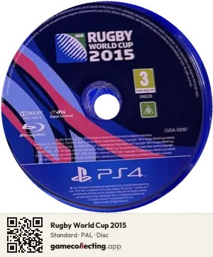 Rugby World Cup 2015 PlayStation 4, PAL disc