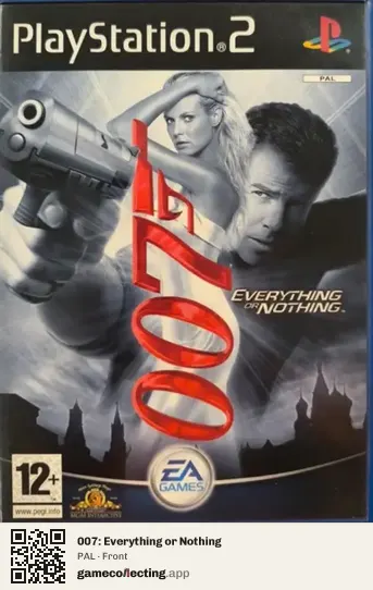 007: Everything or Nothing PlayStation 2, PAL box front