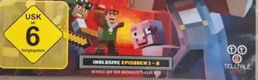 Minecraft: Story Mode, the USK square on its front