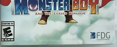 Monster Boy and the Cursed Kingdom, the ESRB box on its front
