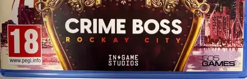 Crime Boss: Rockay City, the PEGI square on its front