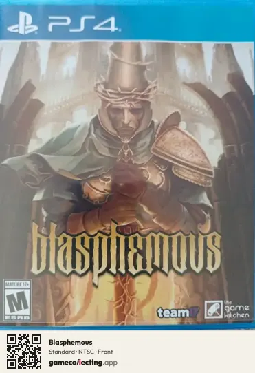 Blasphemous PlayStation 4, NTSC box front