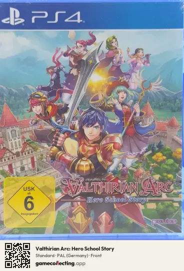 Valthirian Arc: Hero School Story PlayStation 4, Germany box front