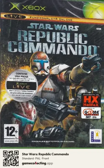Star Wars: Republic Commando Xbox, PAL box front