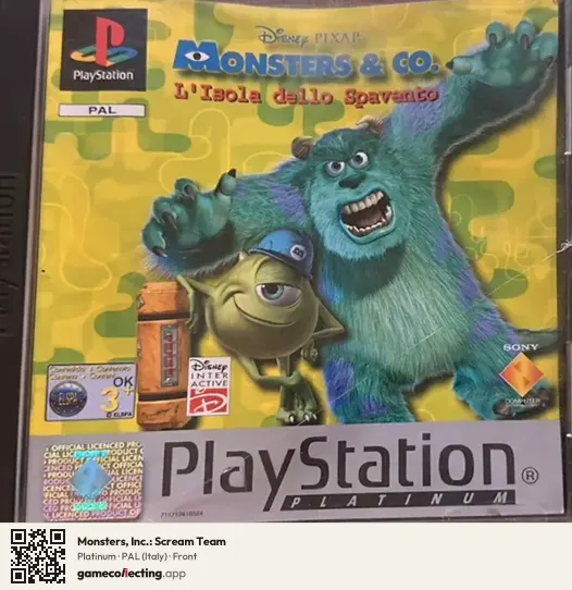 Monsters, Inc.: Scream Team PlayStation, Italy box front