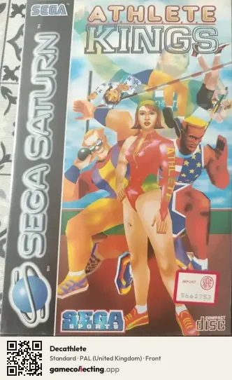 Decathlete Sega Saturn, United Kingdom box front
