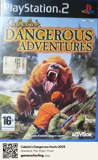 Cabela's Dangerous Hunts 2009 PlayStation 2, Italy box front