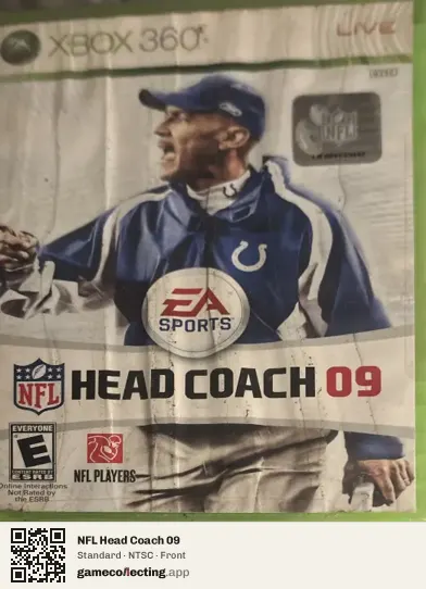 NFL Head Coach 09 Xbox 360, NTSC box front