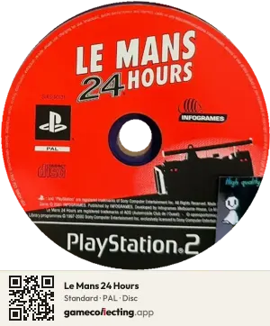 Le Mans 24 Hours PlayStation 2, PAL disc