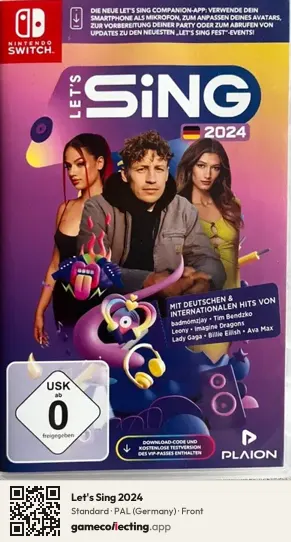 Let's Sing 2024 Nintendo Switch, Germany box front