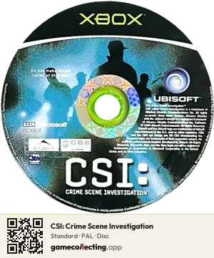CSI: Crime Scene Investigation Xbox, PAL disc