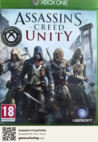 Assassin's Creed Unity Xbox One, PAL box front