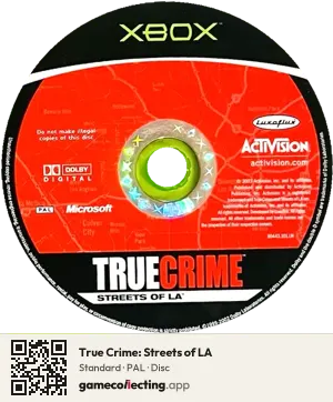 True Crime: Streets of LA Xbox, PAL disc