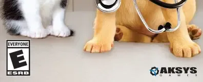 Pups & Purrs Animal Hospital, the ESRB box on its front