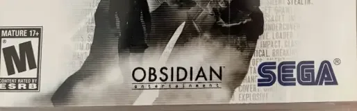 Alpha Protocol, the ESRB box on its front
