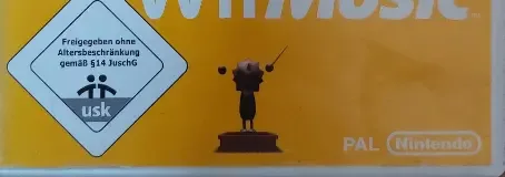 Wii Music, the USK square on its front