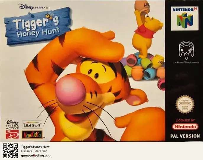 Tigger's Honey Hunt Nintendo 64, PAL box front