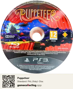 Puppeteer PlayStation 3, PAL disc