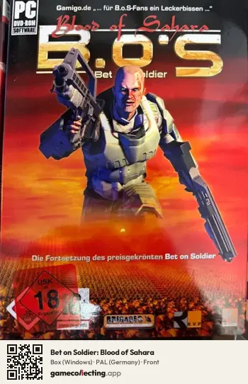 Bet on Soldier: Blood of Sahara Computer, Germany box front