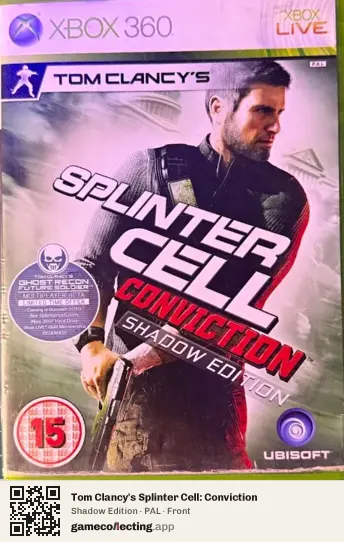 Tom Clancy's Splinter Cell: Conviction Xbox 360, PAL box front