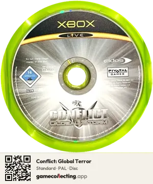 Conflict: Global Terror Xbox, PAL disc