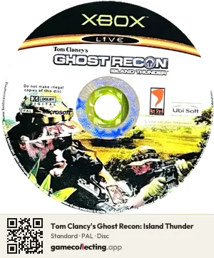 Tom Clancy's Ghost Recon: Island Thunder Xbox, PAL disc